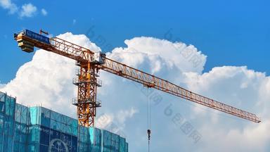 塔吊作业城市建设建筑工地施工